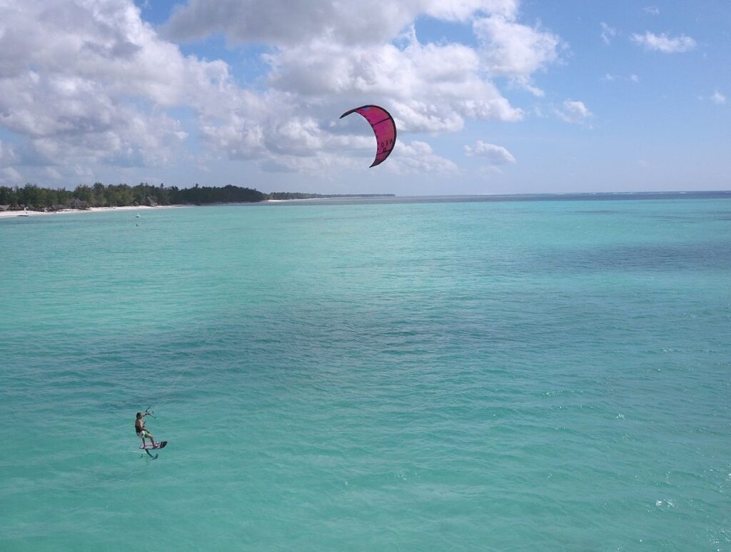 hydrofoil kitesurfing zanzibar