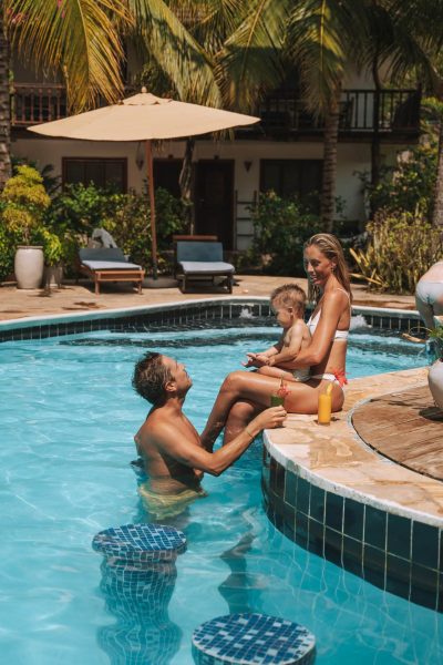 Resort Paje Beach Swimming Pool in Zanzibar Island Tanzania